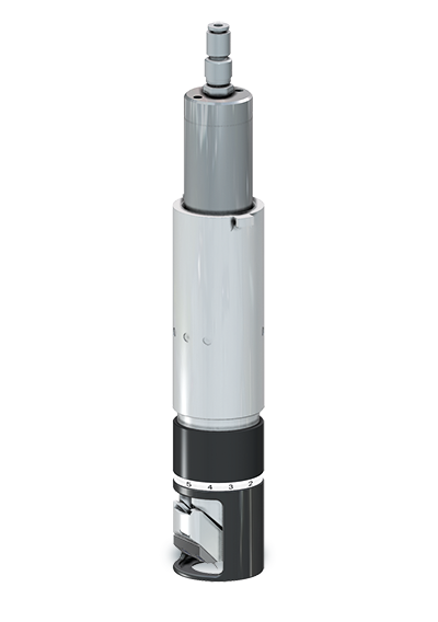 Zünd Werkzeugmodul mit einstellbarer Tiefenbegrenzung und Schneidwerkzeug, ideal für präzise Materialbearbeitung. Zünd Werkzeugmodul mit einstellbarer Tiefenbegrenzung und Schneidwerkzeug, ideal für präzise Materialbearbeitung.